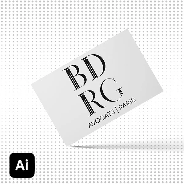 Cartes de visite imprimées par Adrien Loubere, designer digital à Bordeaux, spécialisé en design graphique.
